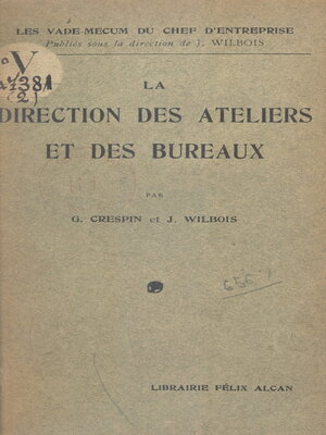 cover image of La direction des ateliers et des bureaux